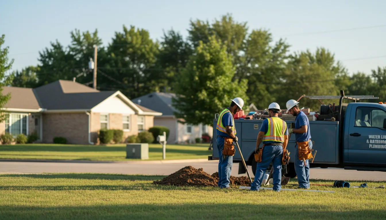 Residential water line and bathroom plumbing service in Saratoga, TX